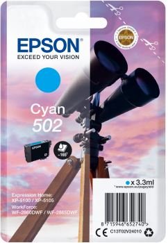 Epson| Cartuccia a getto d'inchiostro n.502 - Binocolo-  Ciano XL