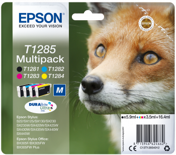 Epson| Multipack a getto d'inchiostro T1285 - Volpe - 4 Colori