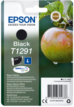 Epson| Cartuccia a getto d'inchiostro T1291 - Mela - Nero Epson| Cartuccia a getto d'inchiostro T1291 - Mela - Nero