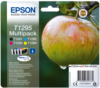 Epson| Multipack a getto d'inchiostro T1295 - Mela - 4 Colori