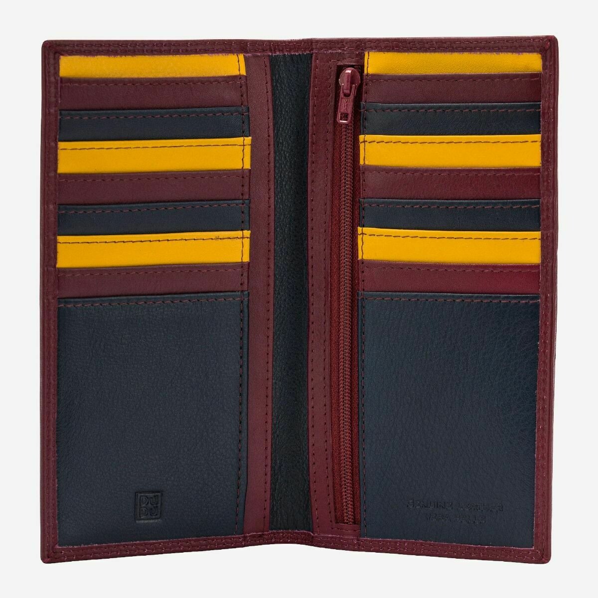 dudubags | Portafoglio pelle donna RFID - Vulcano Burgundi