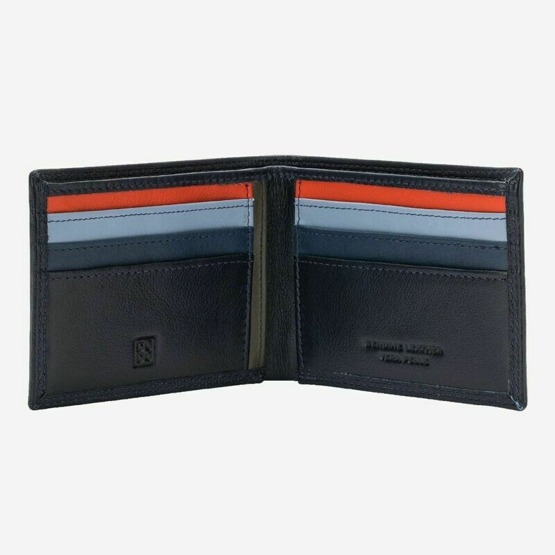 dudubags | Portafoglio in pelle Caprera - RFID - Navy