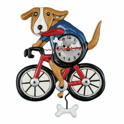 Orologio con pendolo - Cane in Bicicletta - Allen Design
