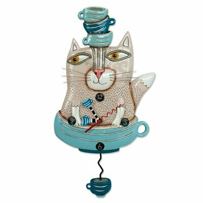 Orologio con pendolo - Gattino con Tazze - Allen Design©