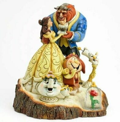 Disney by Jimshore| La Bella e La Bestia "Scultura nel Legno"