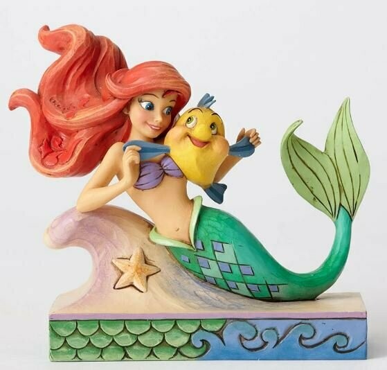 Statuina Ariel con Flounder 13,3 cm | Disney Traditions