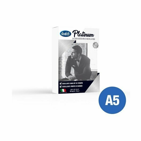 Carta per fotocopie Buffetti Platinum -f.to A5 - 21x15 cm - 80 g