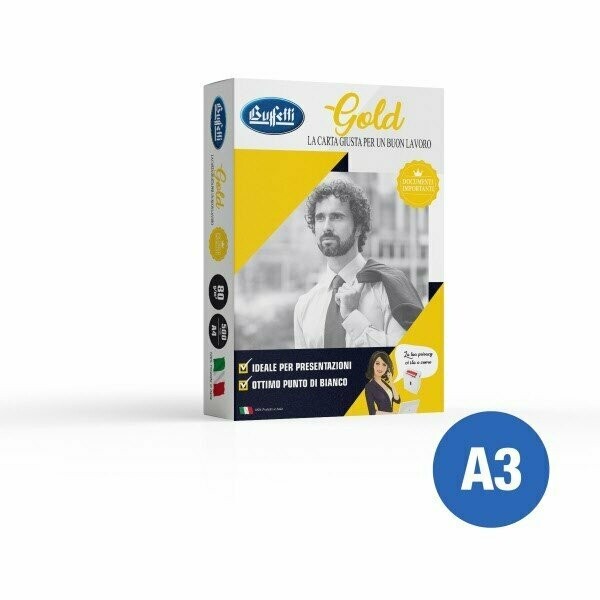 Carta per fotocopie Buffetti Gold- f.to A3 - 29,7x42 cm - 80 g