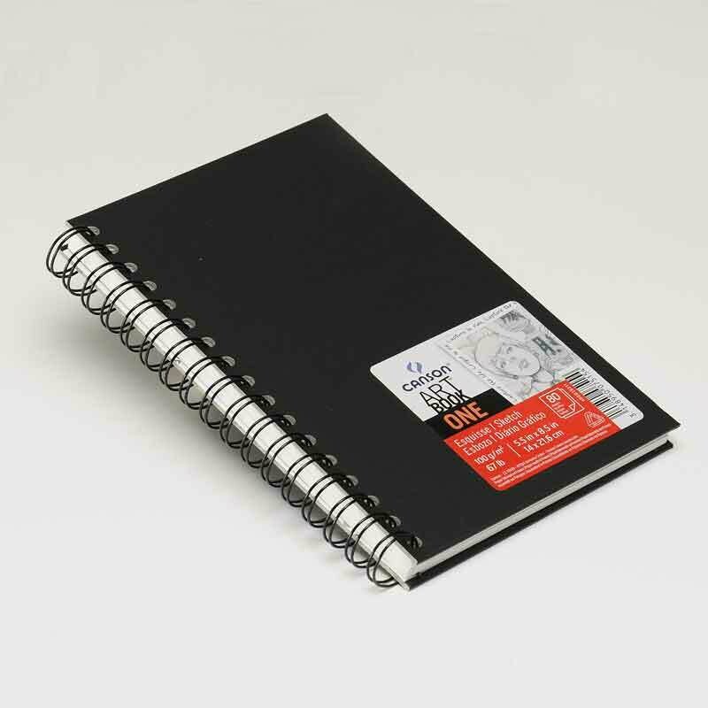 Canson | Libro rilegato a spirale One Art Book  -  formato 10,2 x 15,2 cm - 100g/mq - 80 fogli