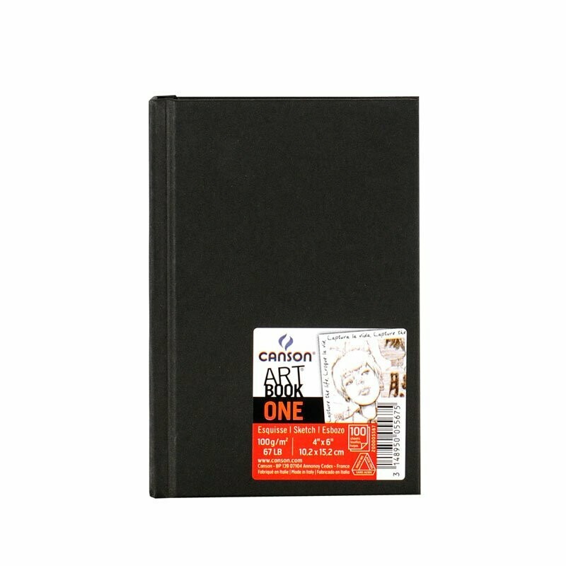 Canson | Libro rilegato One Art Book  -  formato 10,2 x 15,2 cm - 100g/mq - 80 fogli