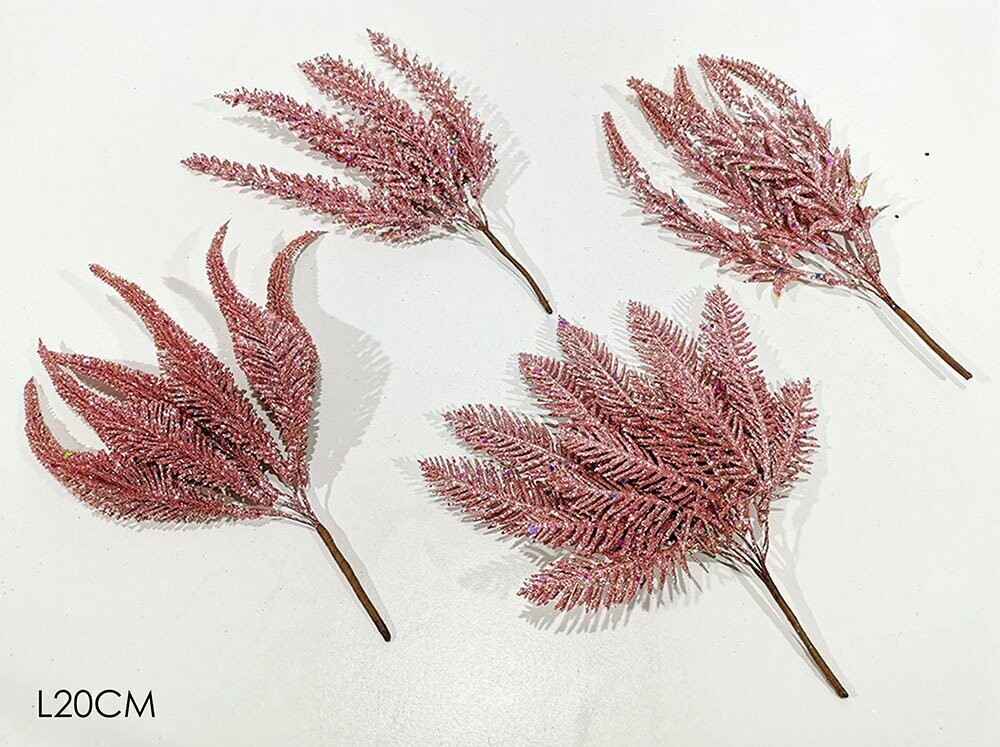 Set 4 Rametti assortiti con Glitter Rosa