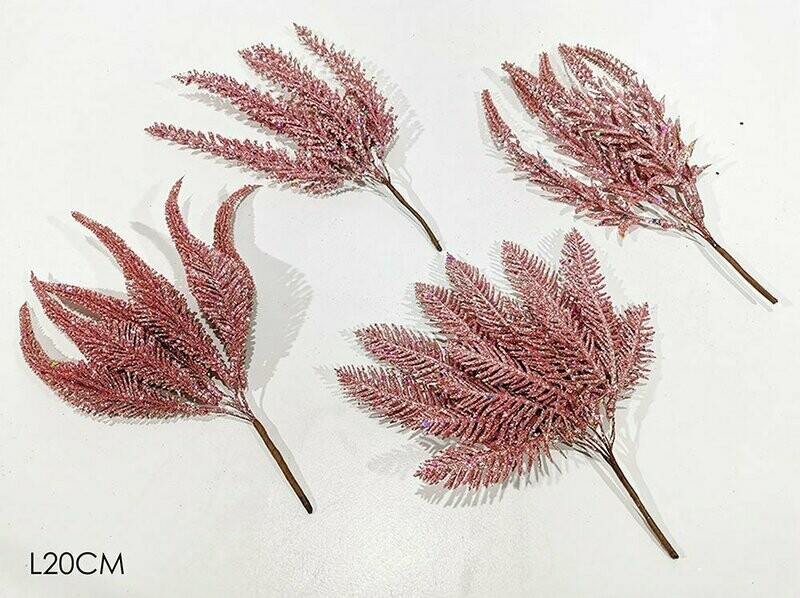 Set 4 Rametti assortiti con Glitter Rosa