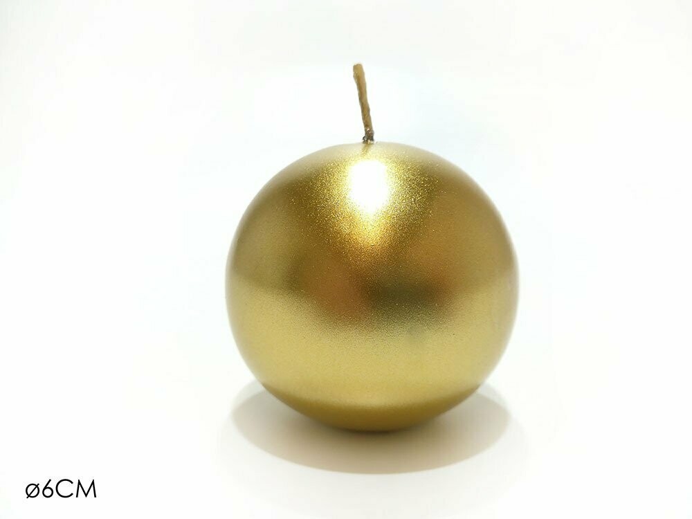 Candela con Palla Ø 6 cm Oro