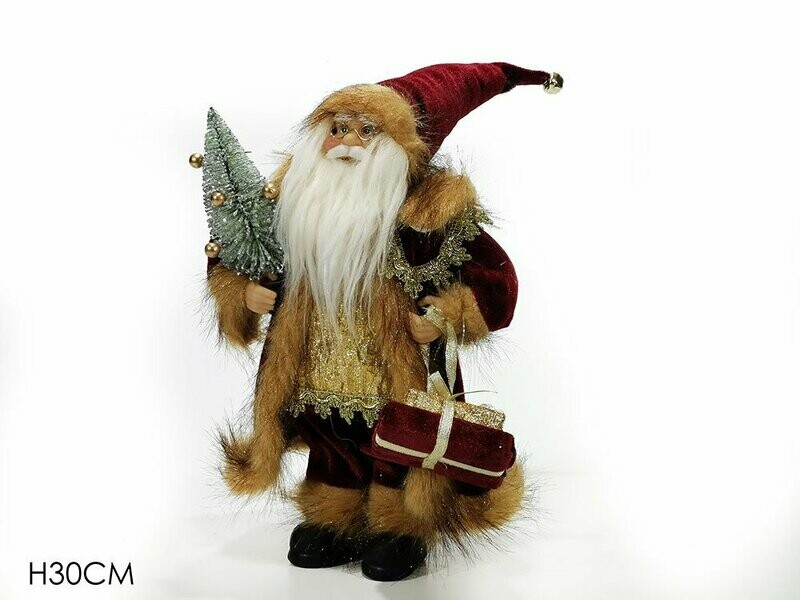 Babbo Natale H30 cm  - Boredeaux