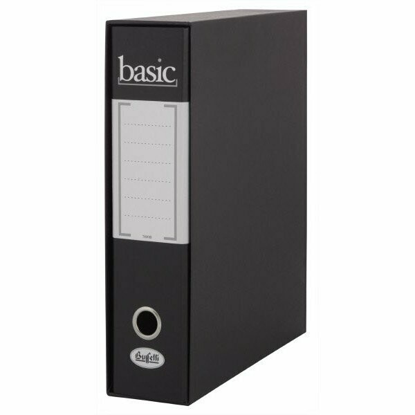 Raccoglitore Basic - Formato Protocollo - Dorso 8 cm - nero