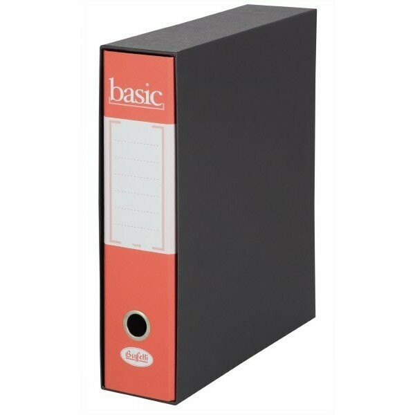 Raccoglitore Basic - Formato Protocollo - Dorso 8 cm - rosso