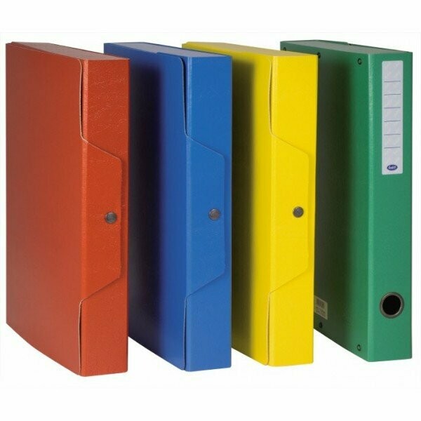 Scatola progetti con bottone - Dorso 5 cm - 35x25 cm - blu Scatola progetti con bottone - Dorso 5 cm - 35x25 cm - blu