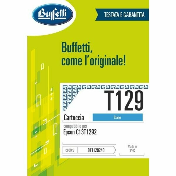 Epson Cartuccia ink jet - Compatibile T1292 - Ciano