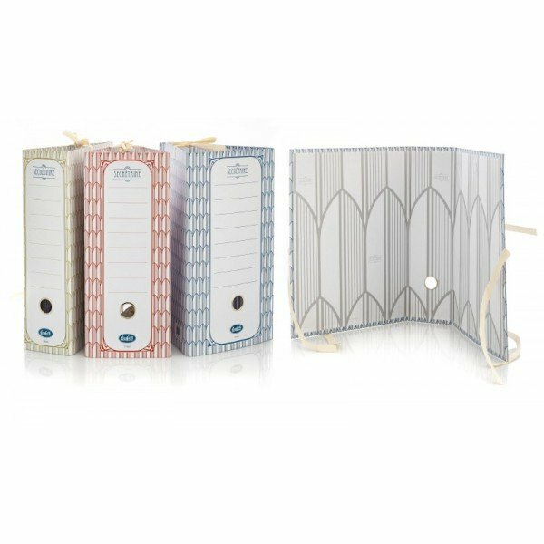 Faldone con lacci Secretaire - Dorso 10 cm - 34,5x25 cm - blu