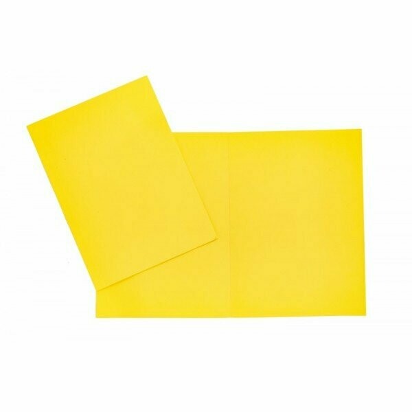 Cartelline semplici Arcobaleno - cartoncino - 190 g/mq - 34,5x24,5 cm - giallo