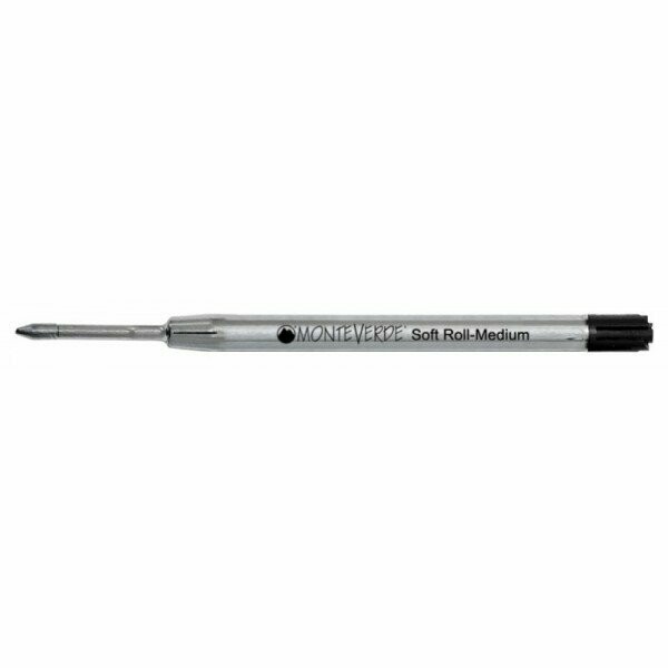 Refill Soft Roll per penna a sfera Parker - inchiostro nero - punta Media - blister 2 refill