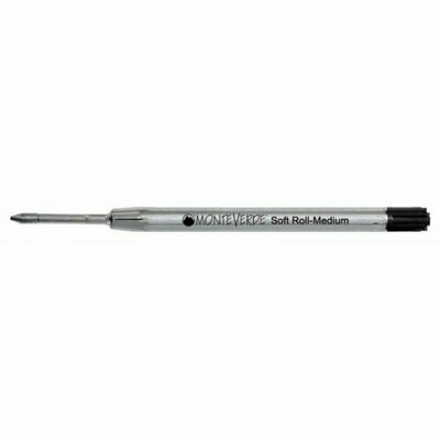 Refill Soft Roll per penna a sfera Parker - inchiostro nero - punta Media - blister 2 refill