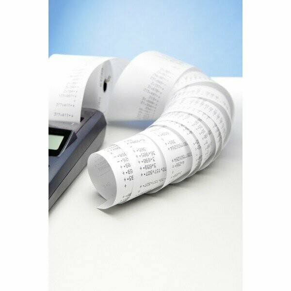 Rotoli in carta termica 57 mm x 25 m x 12 mm - 55 g - SENZA BISFENOLI
