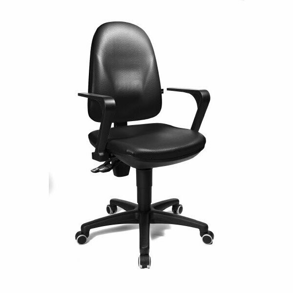Sedia operativa Explorer Elegance - braccioli inclusi - similpelle - nero