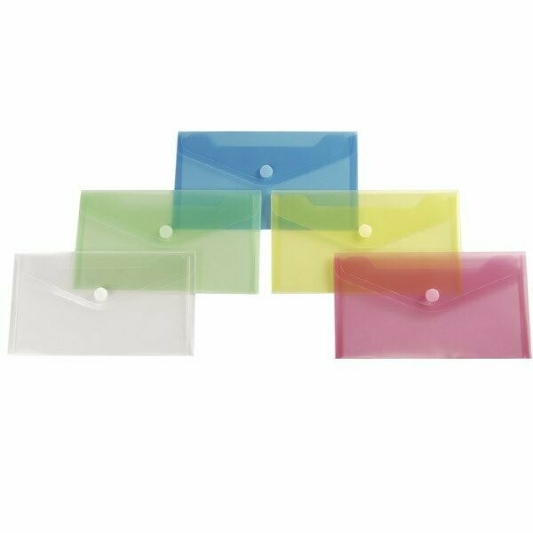 Buste con chiusura in velcro - polipropilene - 12,5x22,5 cm - colori assortiti