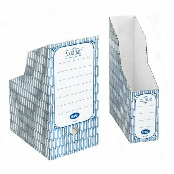Scatola portariviste Secretaire - Dorso 17,5 cm - 33x25 cm - blu