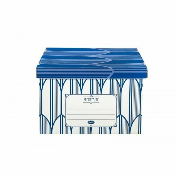 Scatola con coperchio Secretaire - 47x39x31 cm - blu