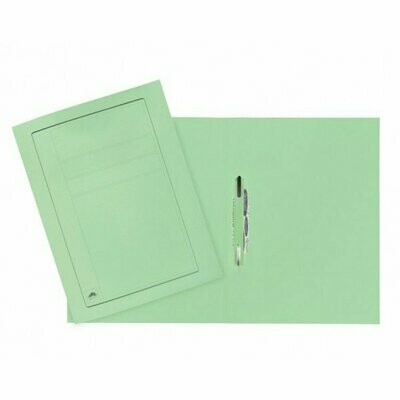 Cartelline con pressino fermafogli - fastener - cartoncino - 225 g/mq - 32,5x24,5 cm - verde