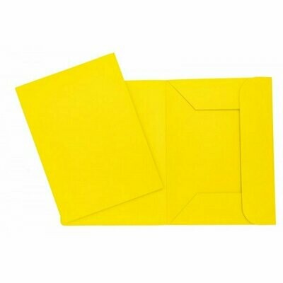 Cartelline 3 lembi Arcobaleno - cartoncino - 190 g/mq - 33,5x24,5 cm - giallo