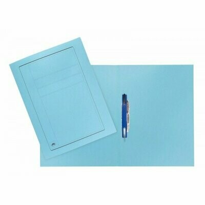 Cartelline con pressino fermafogli - fastener - cartoncino - 225 g/mq - 32,5x24,5 cm - azzurro