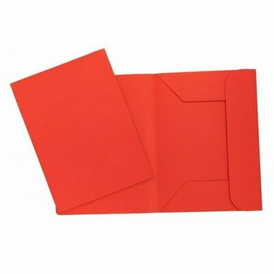Cartelline 3 lembi Arcobaleno - cartoncino - 190 g/mq - 33,5x24,5 cm - rosso