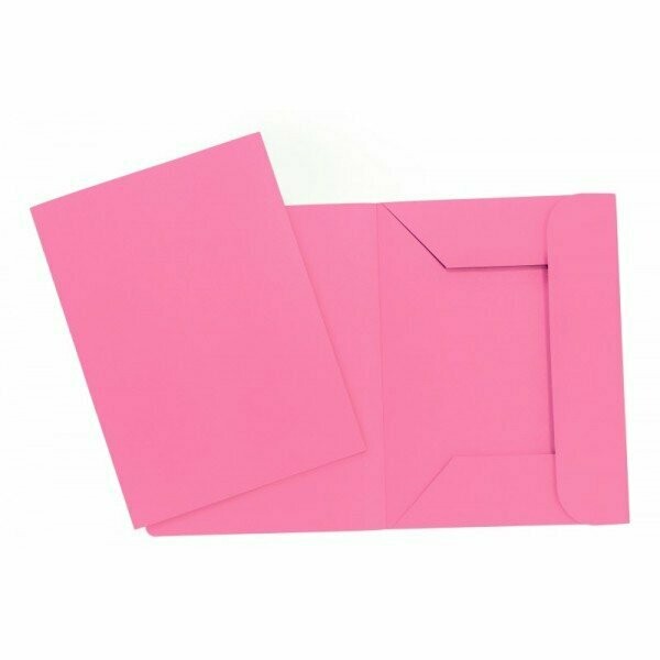 Cartelline 3 lembi Arcobaleno - cartoncino - 190 g/mq - 33,5x24,5 cm - fucsia