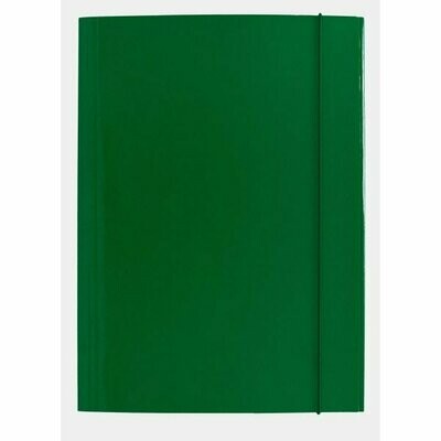 Cartellina con elastico - cartoncino lucido - 33x24 cm - verde