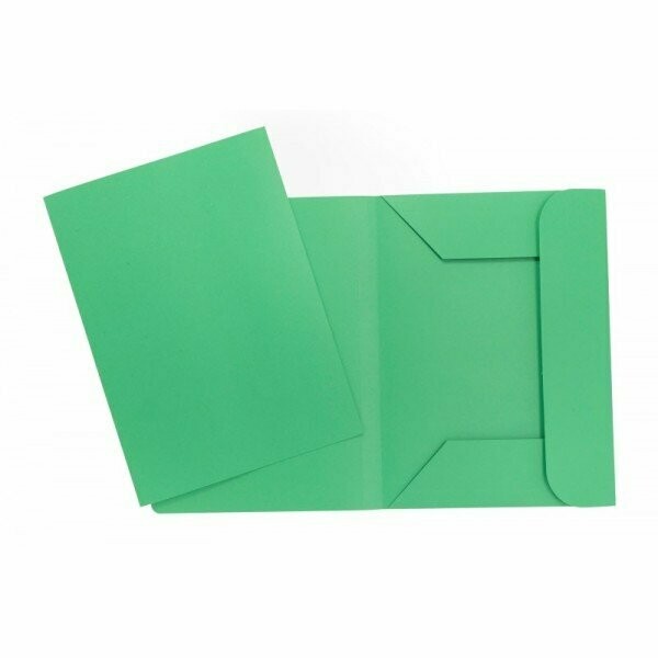 Cartelline 3 lembi Arcobaleno - cartoncino - 190 g/mq - 33,5x24,5 cm - verde