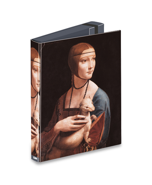 Scatola Portaprogetti - Formato Protocollo - Dorso 7 cm - Leonardo Da Vinci - Dama con Ermellino