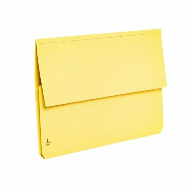 Cartelline con tasca a soffietto - cartoncino - 225 g/mq - 27x35 cm - giallo