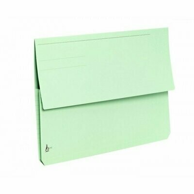 Cartelline con tasca a soffietto - cartoncino - 225 g/mq - 27x35 cm - verde