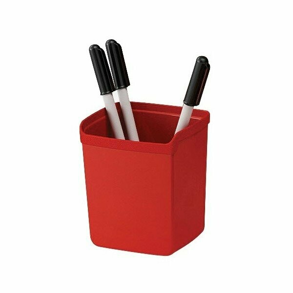 Bicchiere portapenne Plastic Desk - colore rosso