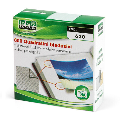 Dispenser 600 QUADRATINI BIADESIVI per Foto ART. LEBEZ 630