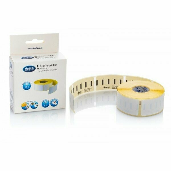 Rotolo 550 etichette removibili in carta termica - 19x51mm - multiuso. Compatibili Dymo LW Rotolo 550 etichette removibili in carta termica - 19x51mm - multiuso. Compatibili Dymo LW