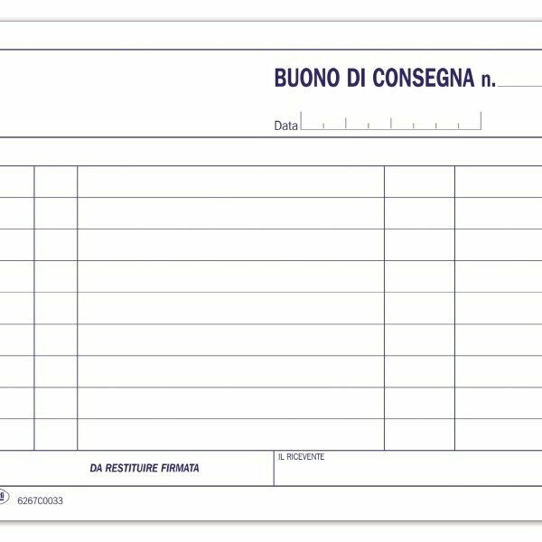 Buffetti | Buoni di consegna - Blocco 33/33/33 fogli autoricalcante - 11,5x16,5 cm
