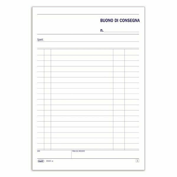 Buffetti | Buoni di consegna - Blocco 50/50 fogli autoricalcante - 21,5x14,8 cm
