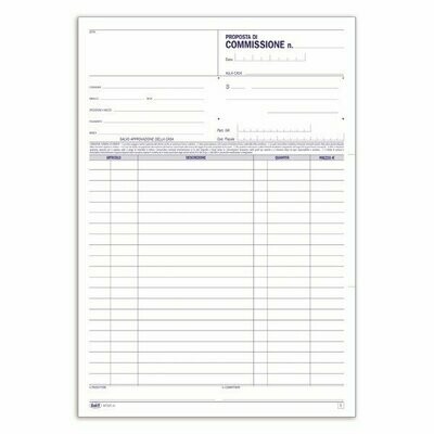 Proposte di commissione - Blocco 50/50 fogli autoricalcante - 29,7x21,5 cm