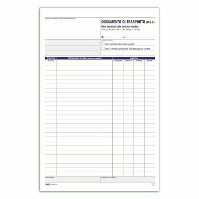 Tentata vendita/Documento di Trasporto - Blocco 50/50 fogli autoricalcante - 29,7x21,5 cm
