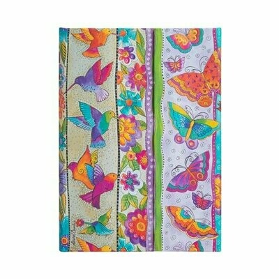 Paperblanks | Taccuino Midi - Farfalle e Colibrì - 13X18X2 cm - Bianco