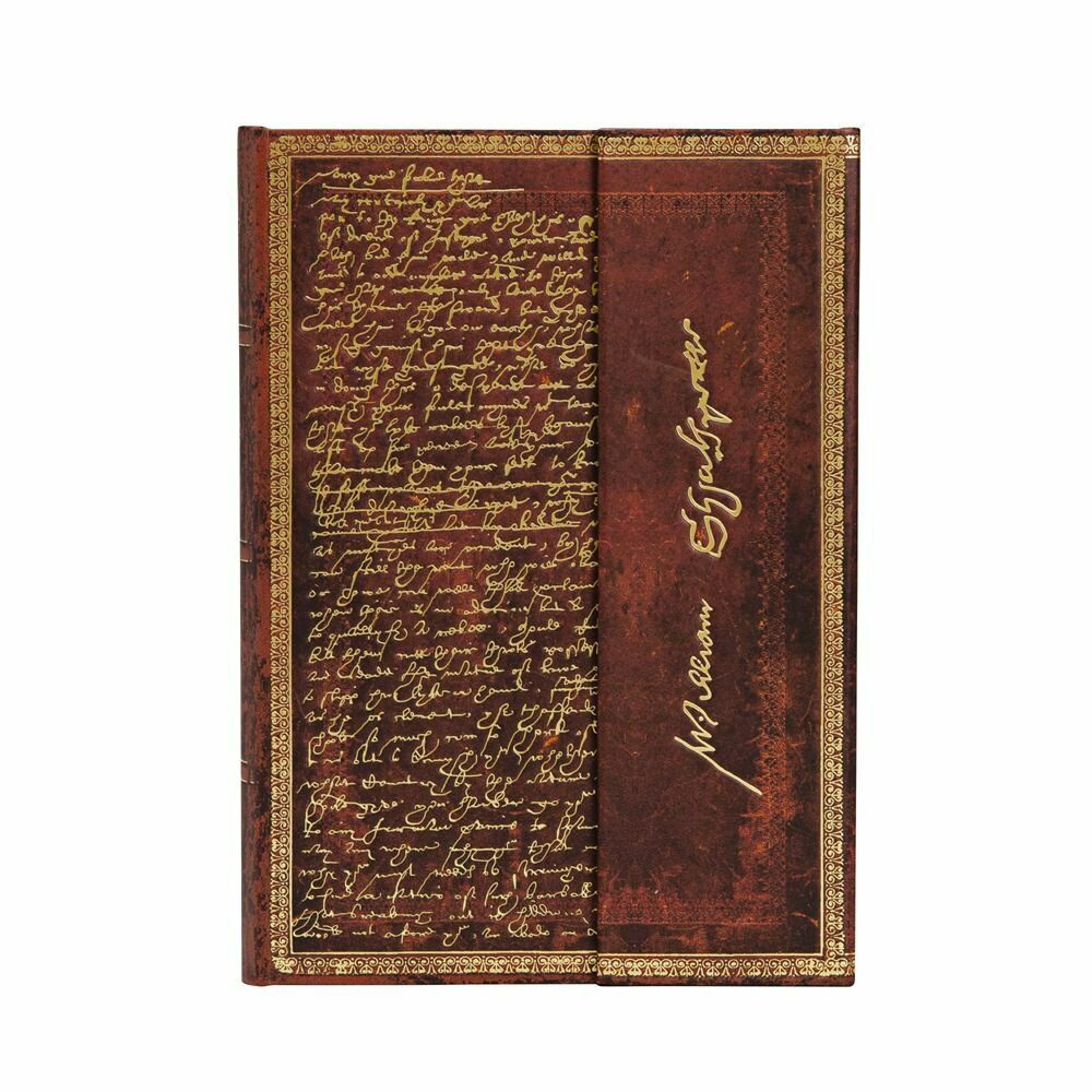 Paperblanks | Taccuino Midi - Shakespeare, Sir Tommaso Moro - 13X18X2,2 cm - Bianco